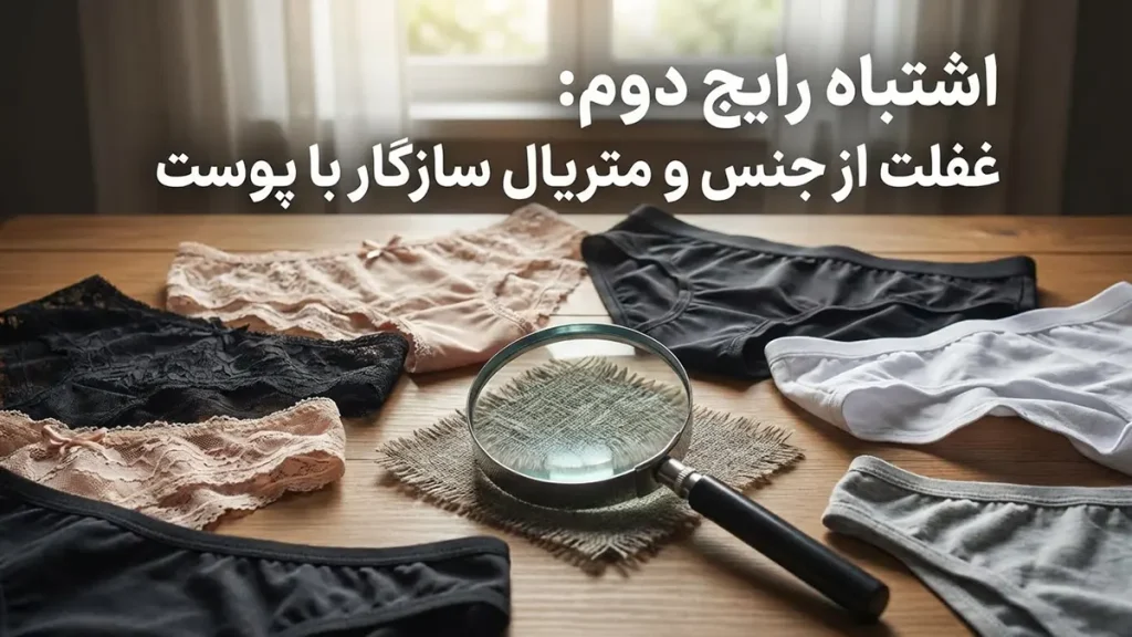 اشتباهات رایج در خرید لباس زیر: راهنمای خرید هوشمندانه اشتباه رایج دوم: غفلت از جنس و متریال سازگار با پوست