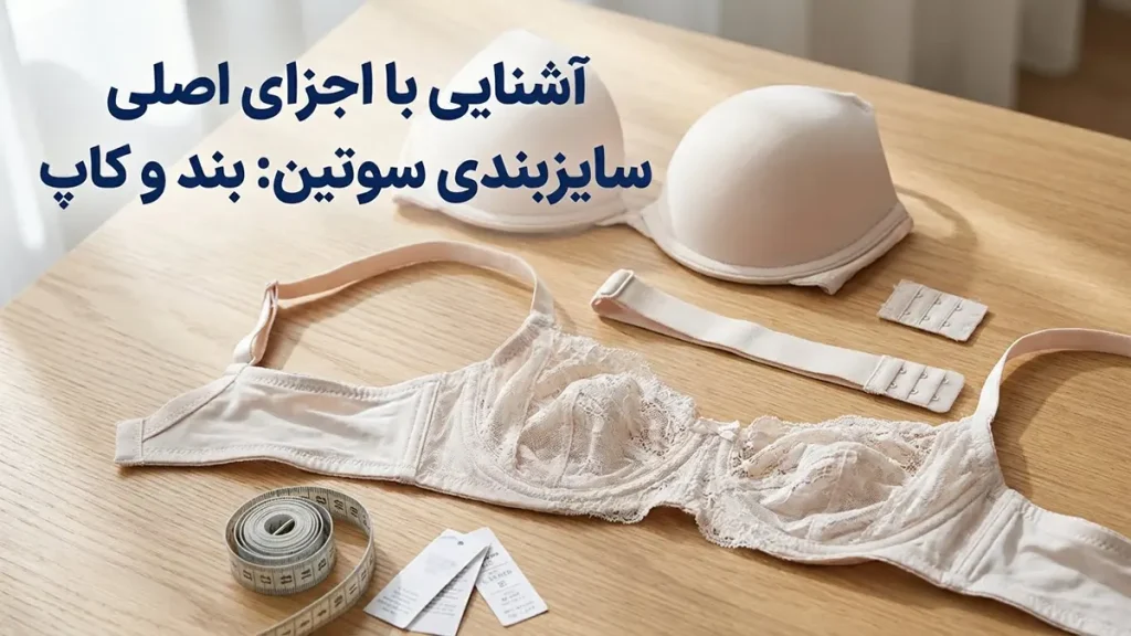 چطور سایز سوتین پیدا کنیم: راهنمای جامع و کاربردی آشنایی با اجزای اصلی سایزبندی سوتین: بند و کاپ