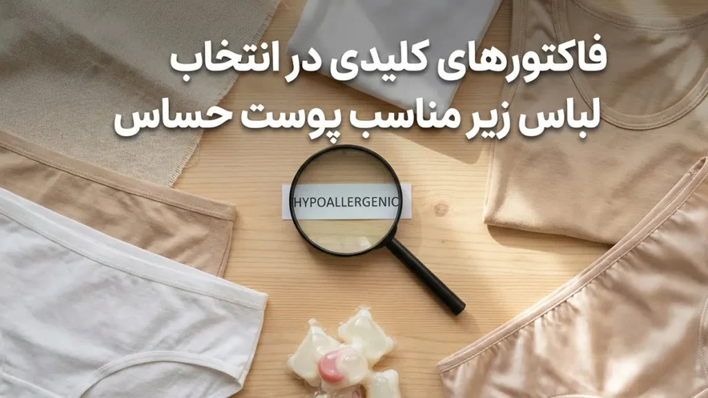 لباس زیر مناسب پوست حساس: راهنمای جامع فاکتورهای کلیدی در انتخاب لباس زیر مناسب پوست حساس